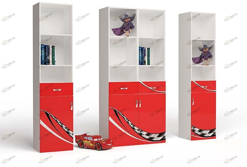 Стеллаж узкий ABC-KING Formula левый красная 4631148150478