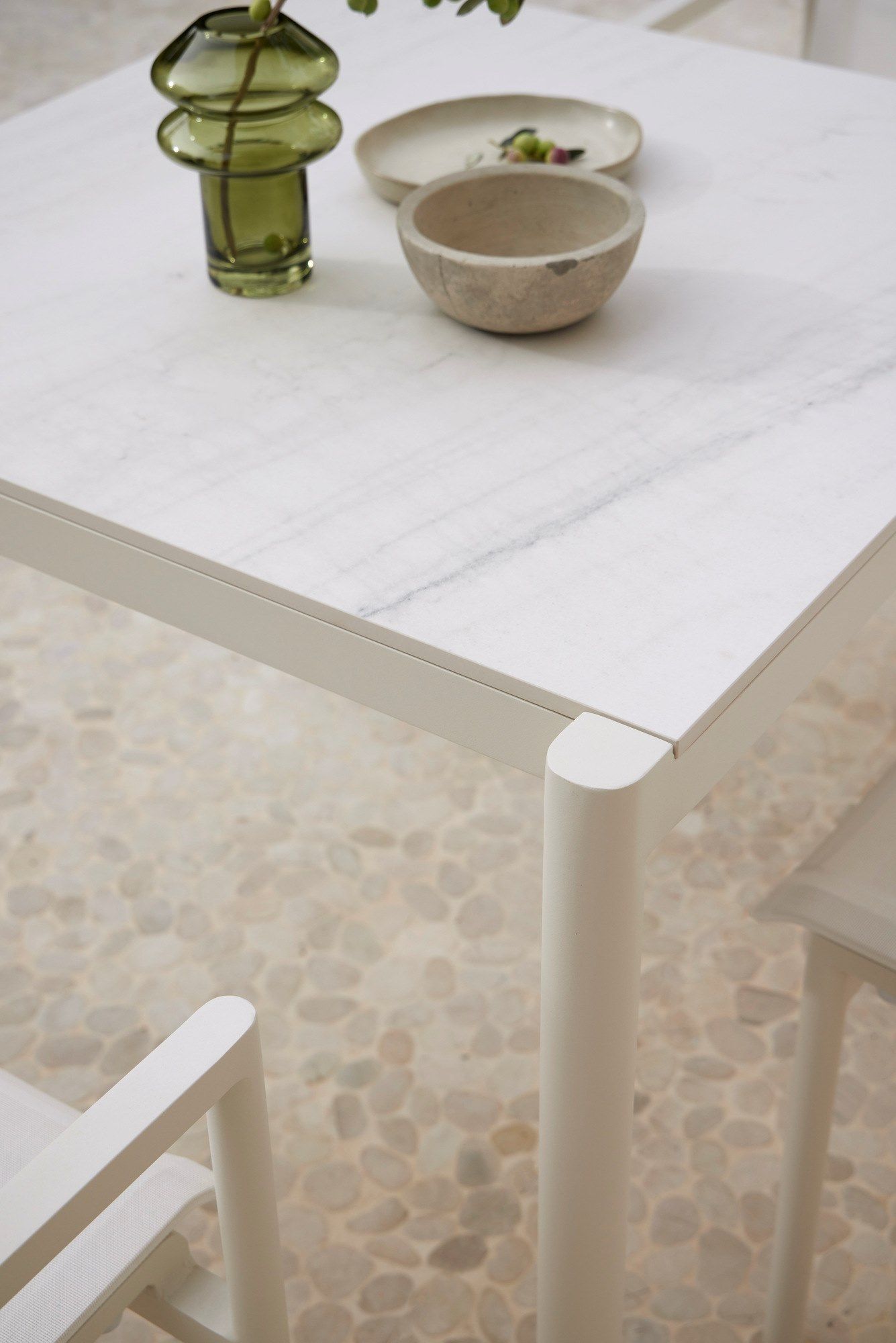 Квадратный алюминиевый стол и столешница из керамогранита POINT Origin ARCH-00090107 - Вид №6