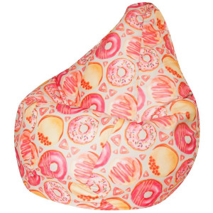 90543176 Кресло-мешок Груша Donats 2XL велюр 95х95х135см разноцветный STLM-0273428 DREAMBAG