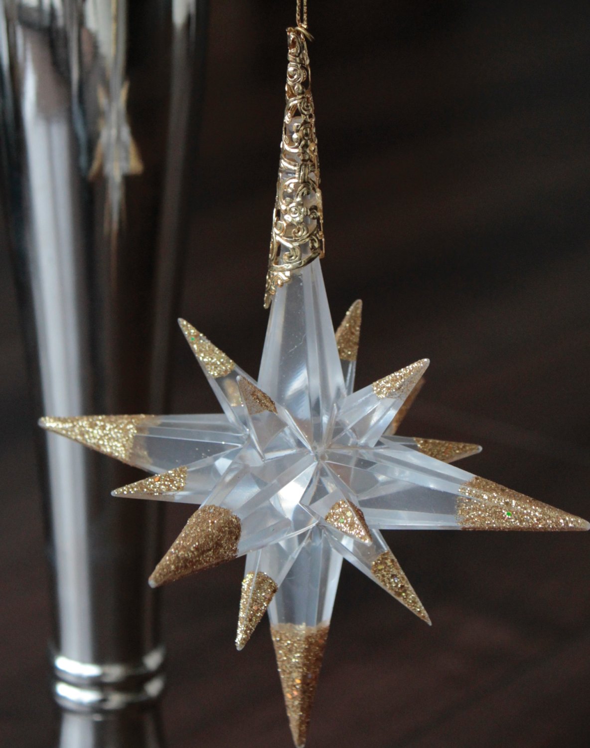 1322 331 a3 Декор звезда, акрил, 10 см, золото H-andreas 