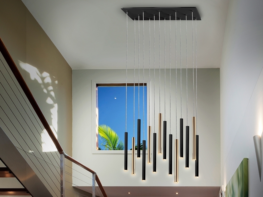 109095 Подвесной светильник 14L золото/черный 300 см Schuller Varas  - Вид №1