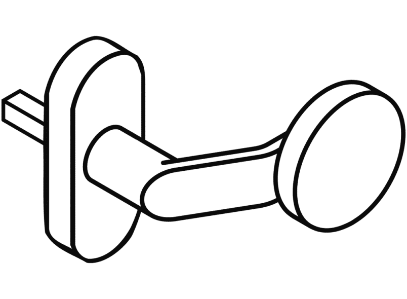 162XAH53.046 Штыревая часть кнопки, фиксированная модель кнопки 106x HEWI Beschläge für Innentüren  - Вид №1