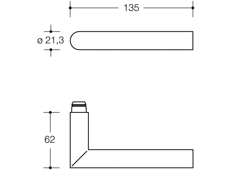 162XAH11.230 Комплект противопожарной защиты модель 162x HEWI Beschläge für Innentüren  - Вид №2