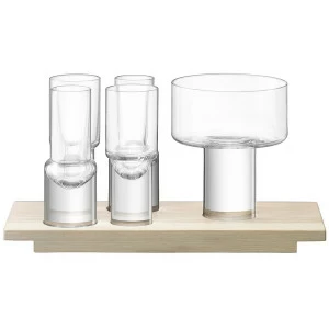 Набор сервировочный из 4 стопок и менажницы vodka LSA INTERNATIONAL ДИЗАЙНЕРСКИЕ 00-3894775 Прозрачный