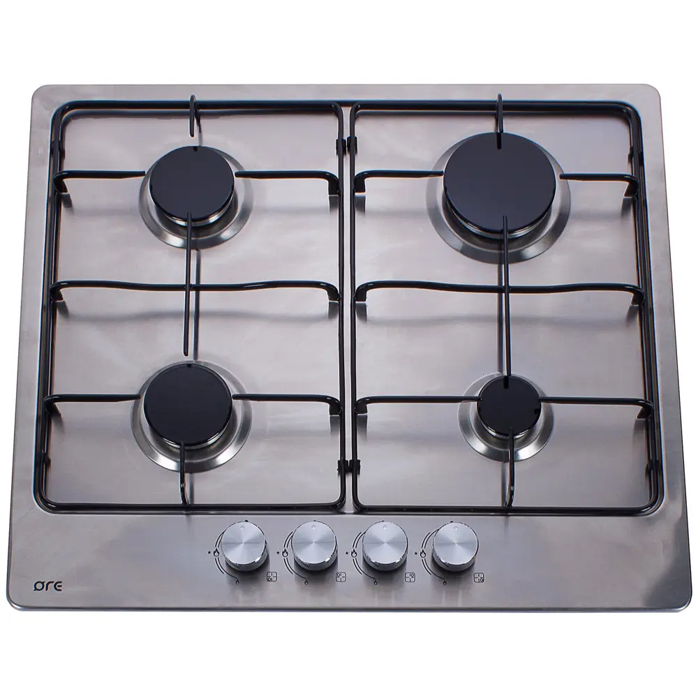 Варочная панель газовая ORE LGA60, 4 конфорки, 58х50 см, нержавеющая сталь STLM-2209842