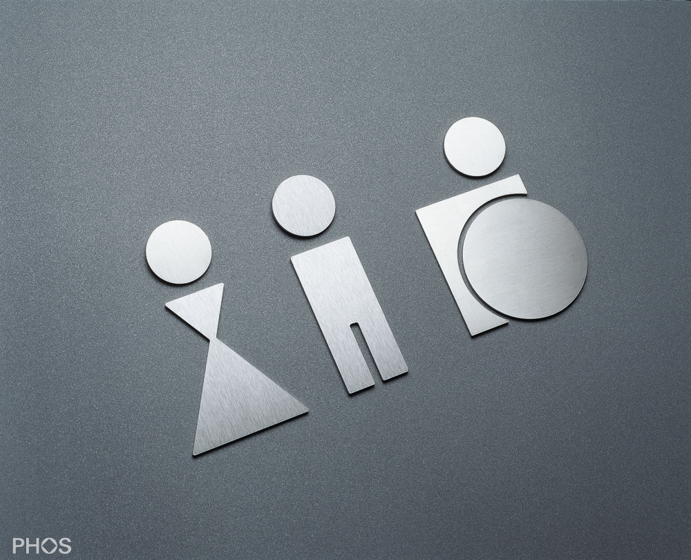 P0101 Туалетная пиктограмма, господа и дамы PHOS  - Вид №1