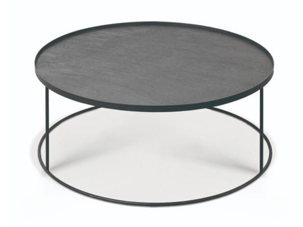Круглый деревянный журнальный столик для гостиной Ethnicraft ROUND TRAY TABLE ARCH-00023766