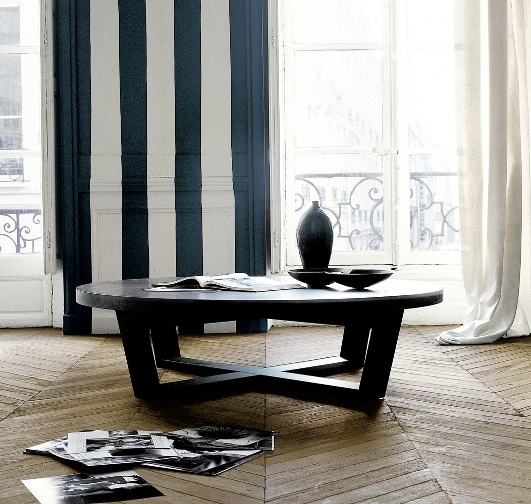 Круглый журнальный столик из массива дерева Maxalto Xilos ARCH-00109875 - Вид №1