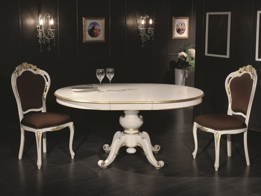 Выдвижной деревянный обеденный стол со спицами SCAPPINI & C 35th Anniversary ARCH-00033357