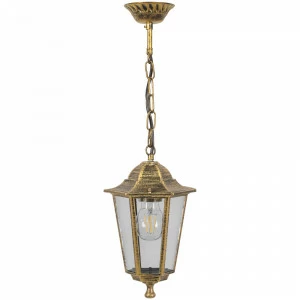 Уличный светильник потолочный 31х19,5х19,5 см черное золото "Классика" 11143 FERON ПОД СТАРИНУ, ФОНАРЬ 00-3955863 Золото