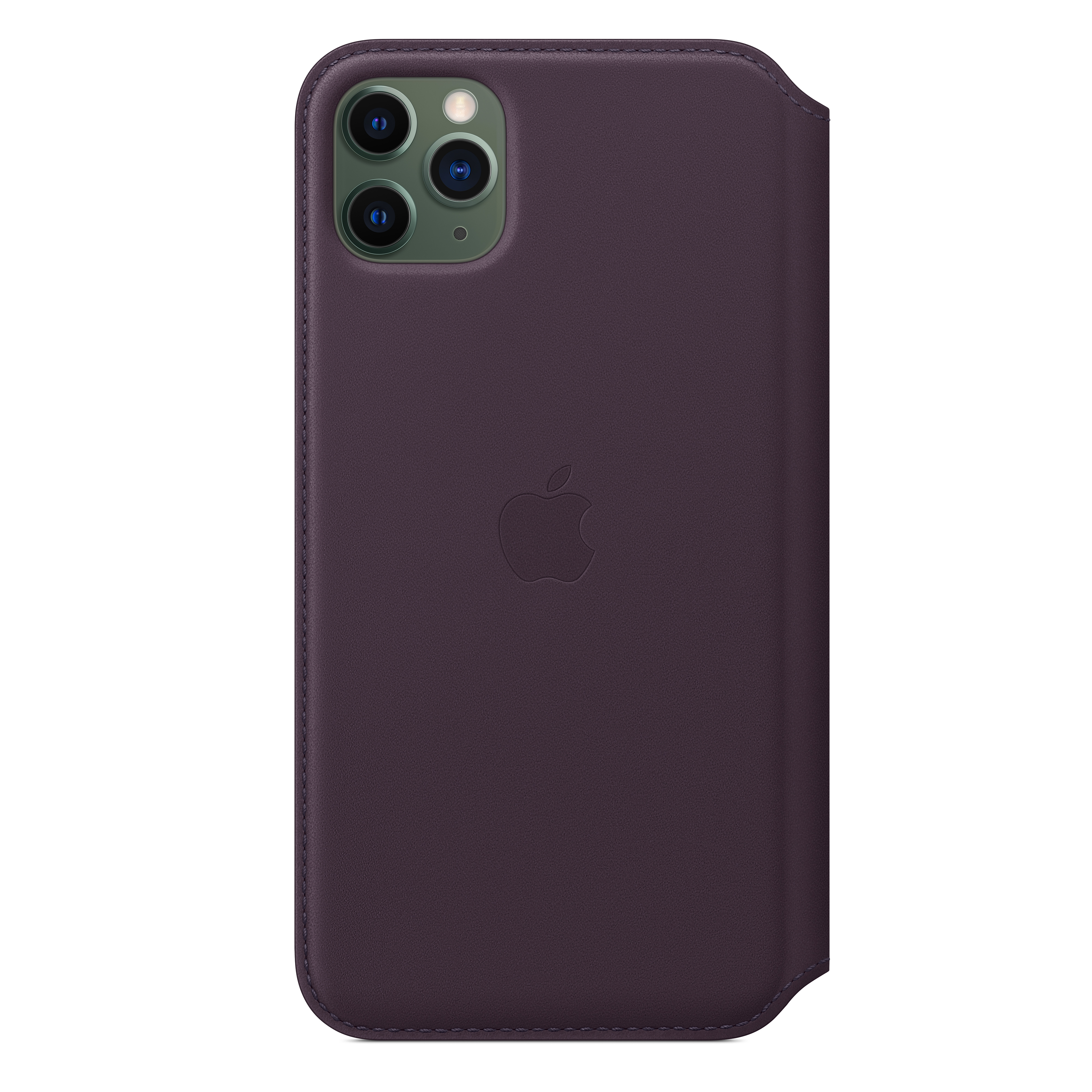 MX092ZM/A Iphone 11 pro max leather folio - aubergine Apple Santreyd  - Вид №2