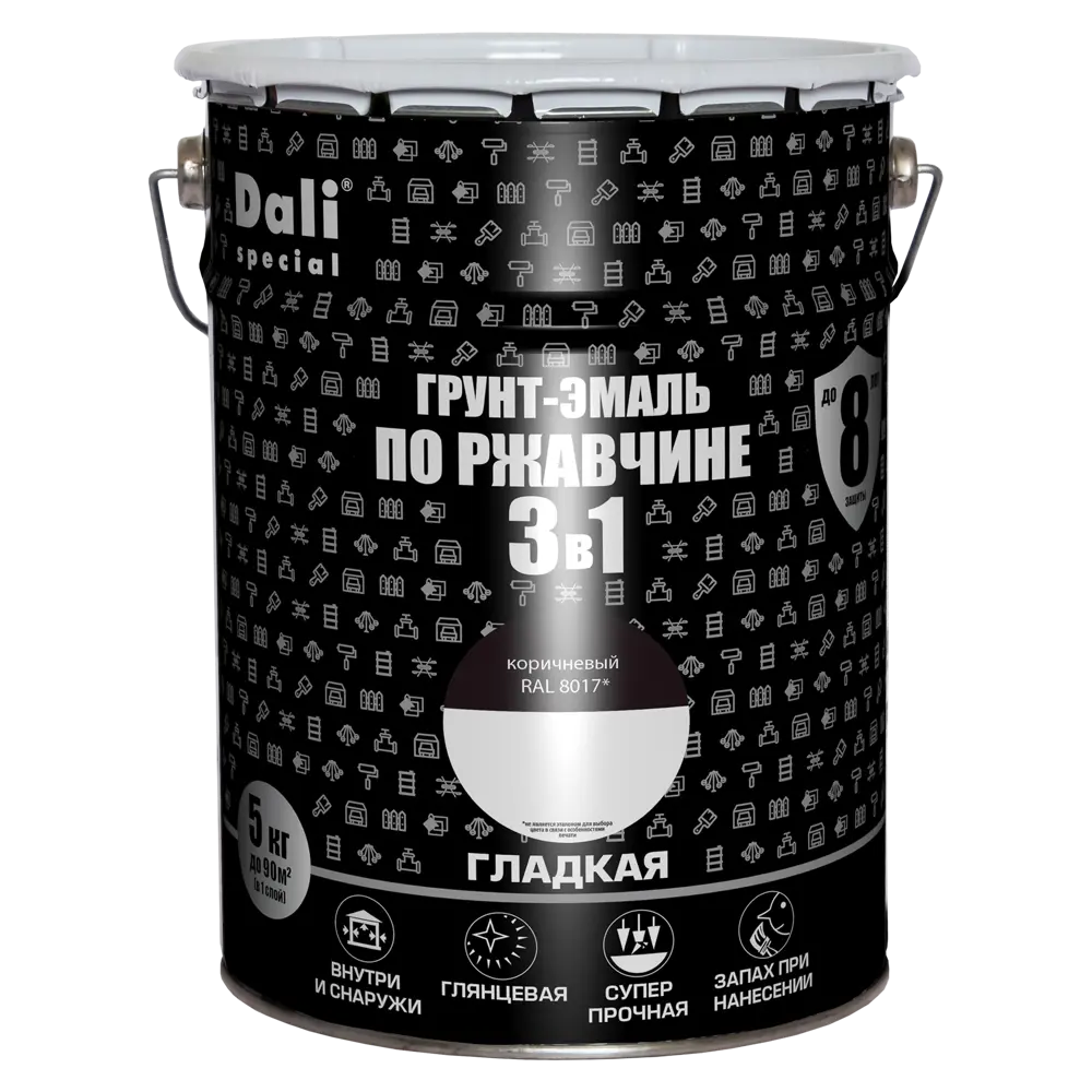 Грунт-эмаль 3 в 1 DALI - антикоррозийная защита металла 84584236 STLM-0052320 - Вид №1