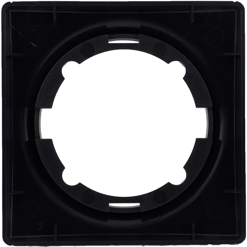 Рамка для розеток и выключателей Onekey Florence 1 пост, цвет чёрный ONEKEYELECTRO STLM-2201754 - Вид №3