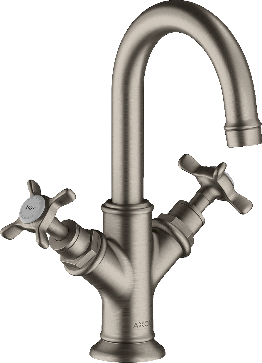 16505800 Смеситель для раковины, 2 ручки, 160, с поперечными ручками, для умывальников со сливным гарнитуром AXOR MONTREUX