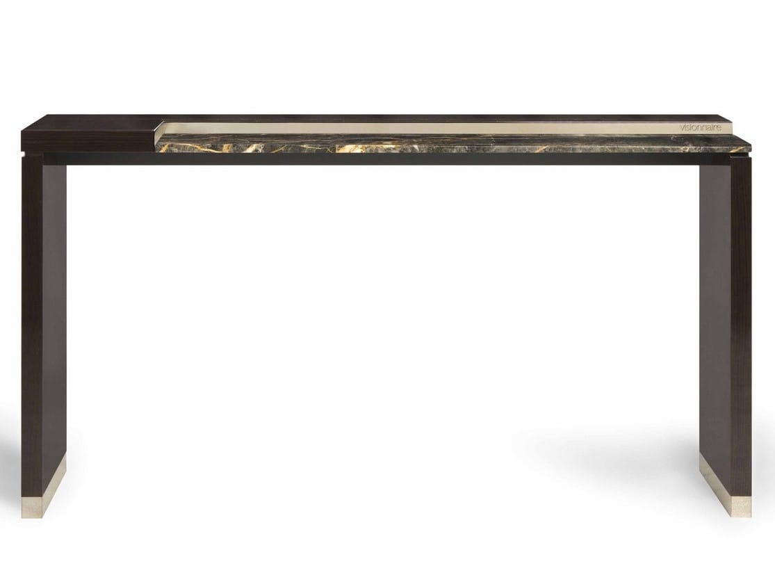 Прямоугольная консоль из мрамора и дерева Visionnaire Barbican ARCH-00100745