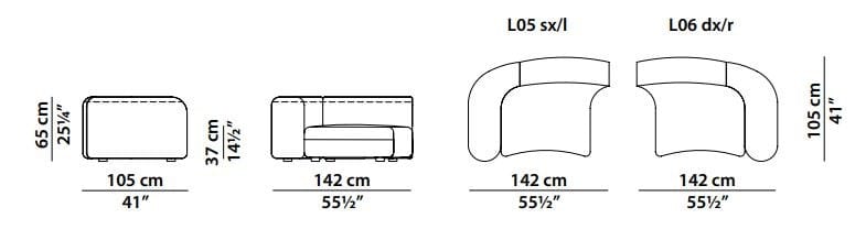 Кожаный модульный диван Baxter Clara ARCH-00053660 - Вид №17