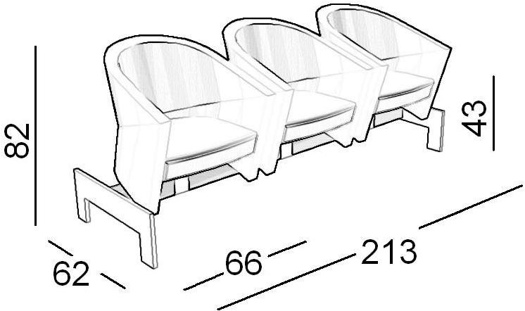 Luxy Сиденье на балке с подлокотниками с откидной крышкой Arrow sun-id-1468024 - Вид №3
