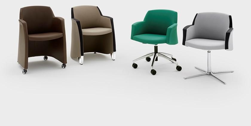 Viganò Офисный стул из ткани с 4 спицами и подлокотниками Miss grace sun-id-1440753 - Вид №4