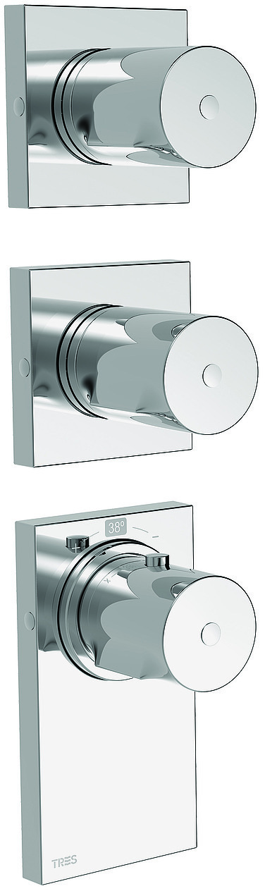 BLOCK SYSTEM Grifo termostático empotrado de 3 vías Block System-20635399 TRES