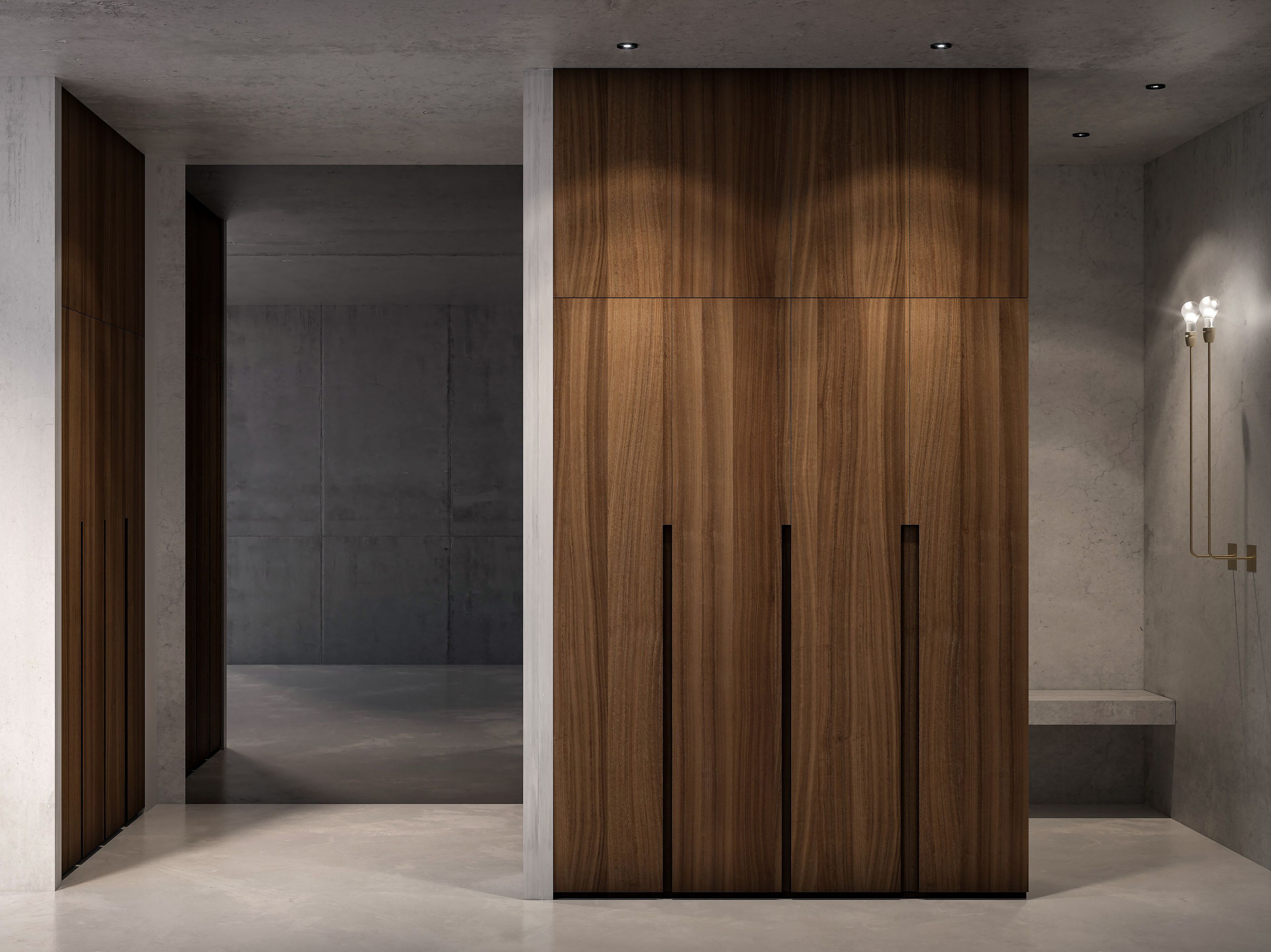 Колонна для ванной из грецкого ореха с дверцами Falper ViaVeneto ARCH-00097397