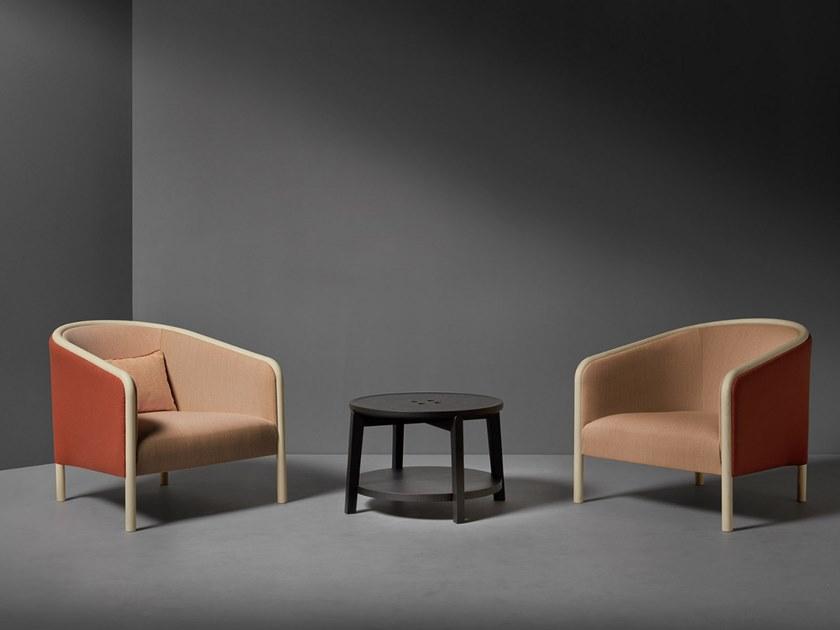 Very Wood Круглый журнальный столик с журнальной полкой Rond sun-id-1412343 - Вид №2