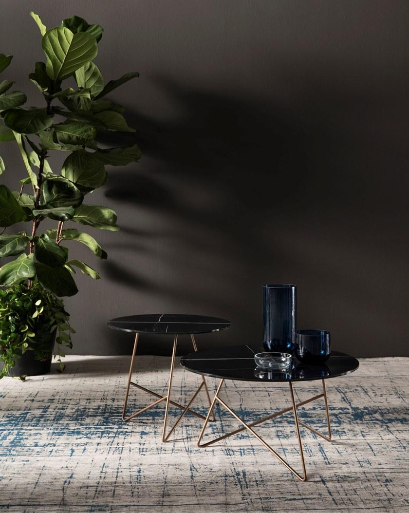 MEMEDESIGN Журнальный столик круглый стекло-мрамор sun-id-1398441 - Вид №2