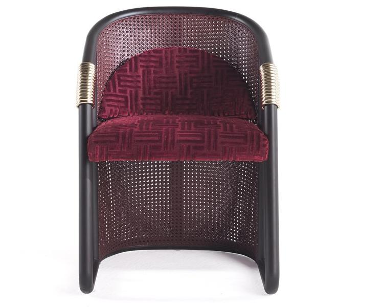 ETRO Home Interiors Мягкое бархатное кресло с подлокотниками  Ham.131.a  - Вид №2