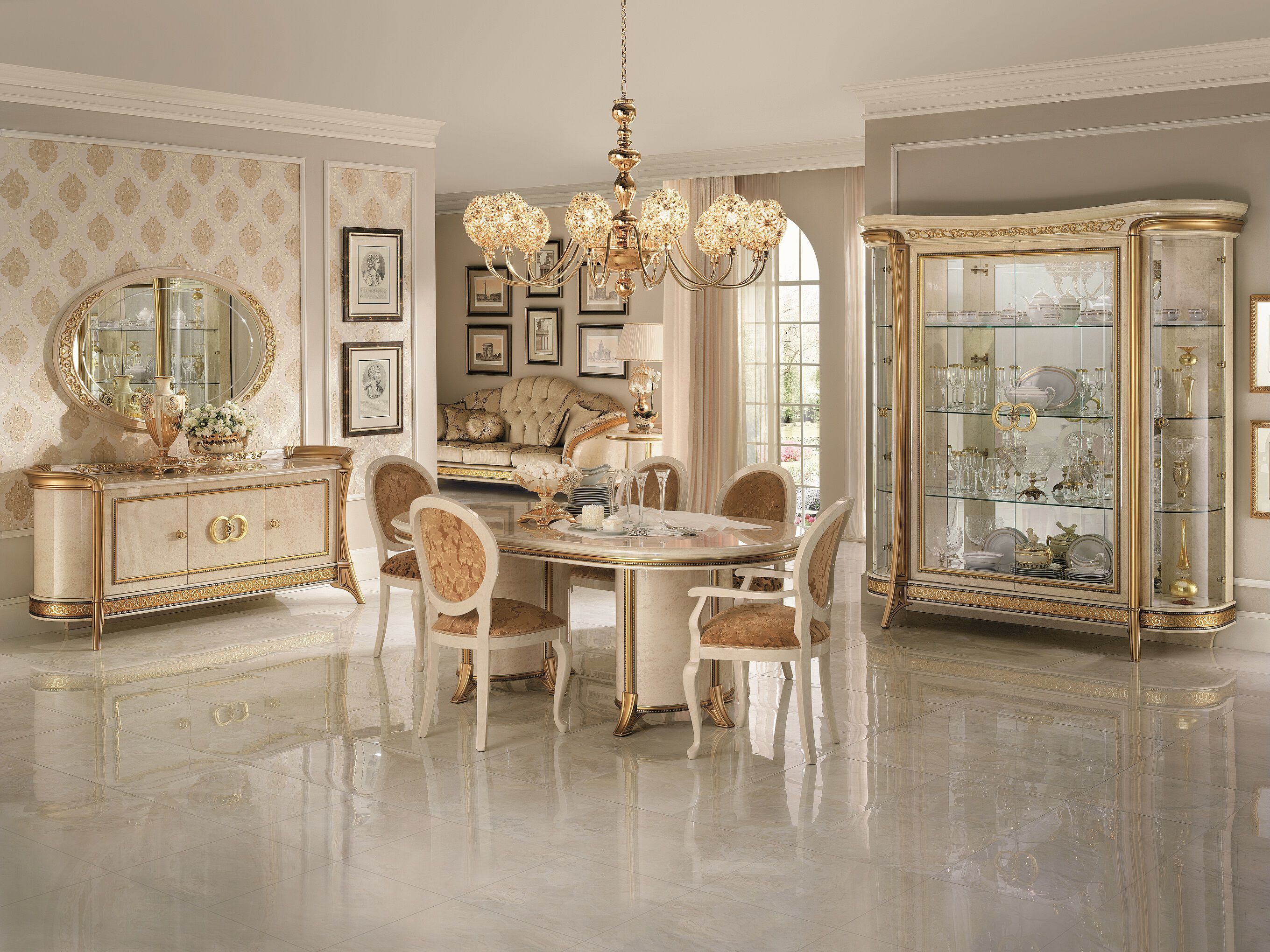 Классический стиль деревянный овальный обеденный стол Arredoclassic Мелодия ARCH-00118359 - Вид №1