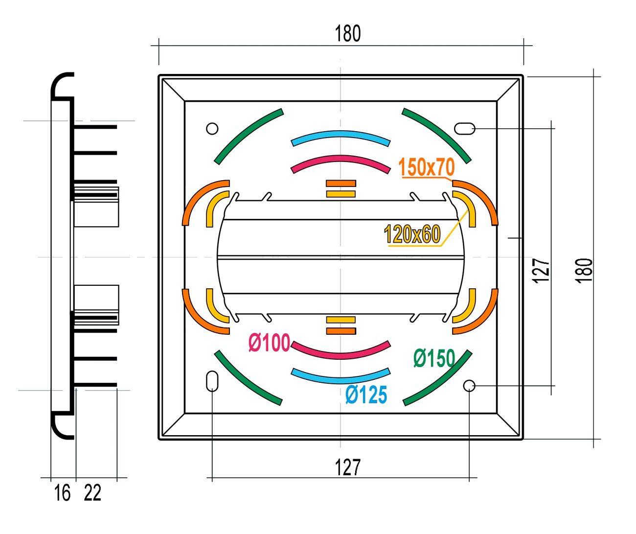 Сетка для перекрытия с фиксированными ребрами для труб First Corporation вентиляция ARCH-00091144 - Вид №4