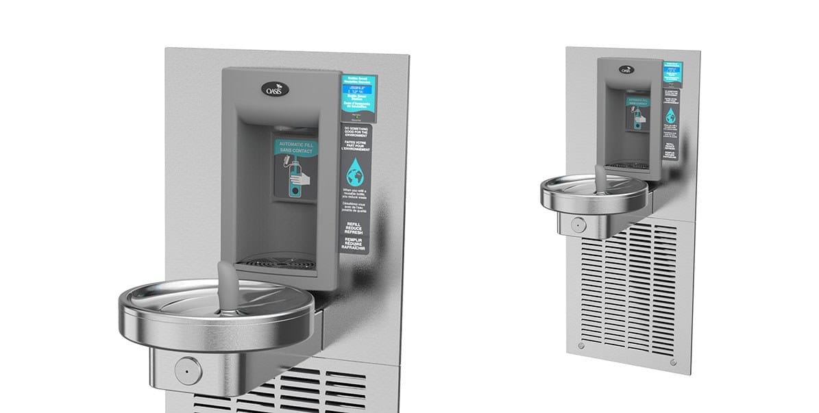 Бесконтактный диспенсер для воды с питьевым фонтаном OASIS International Aqua Pointe ARCH-00119063 - Вид №1