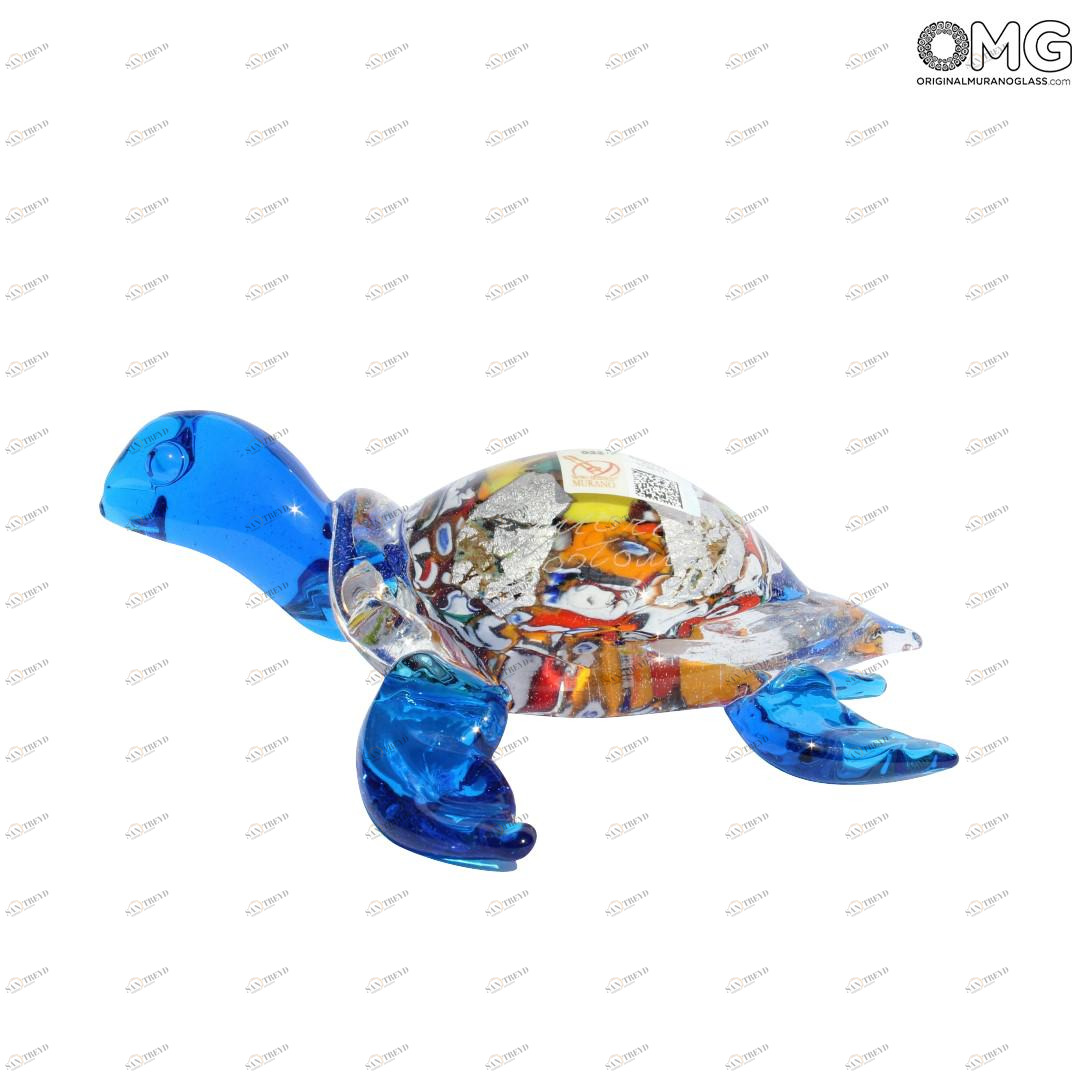 2295 ORIGINALMURANOGLASS Скульптура из муранского стекла Морская черепаха 16 см 