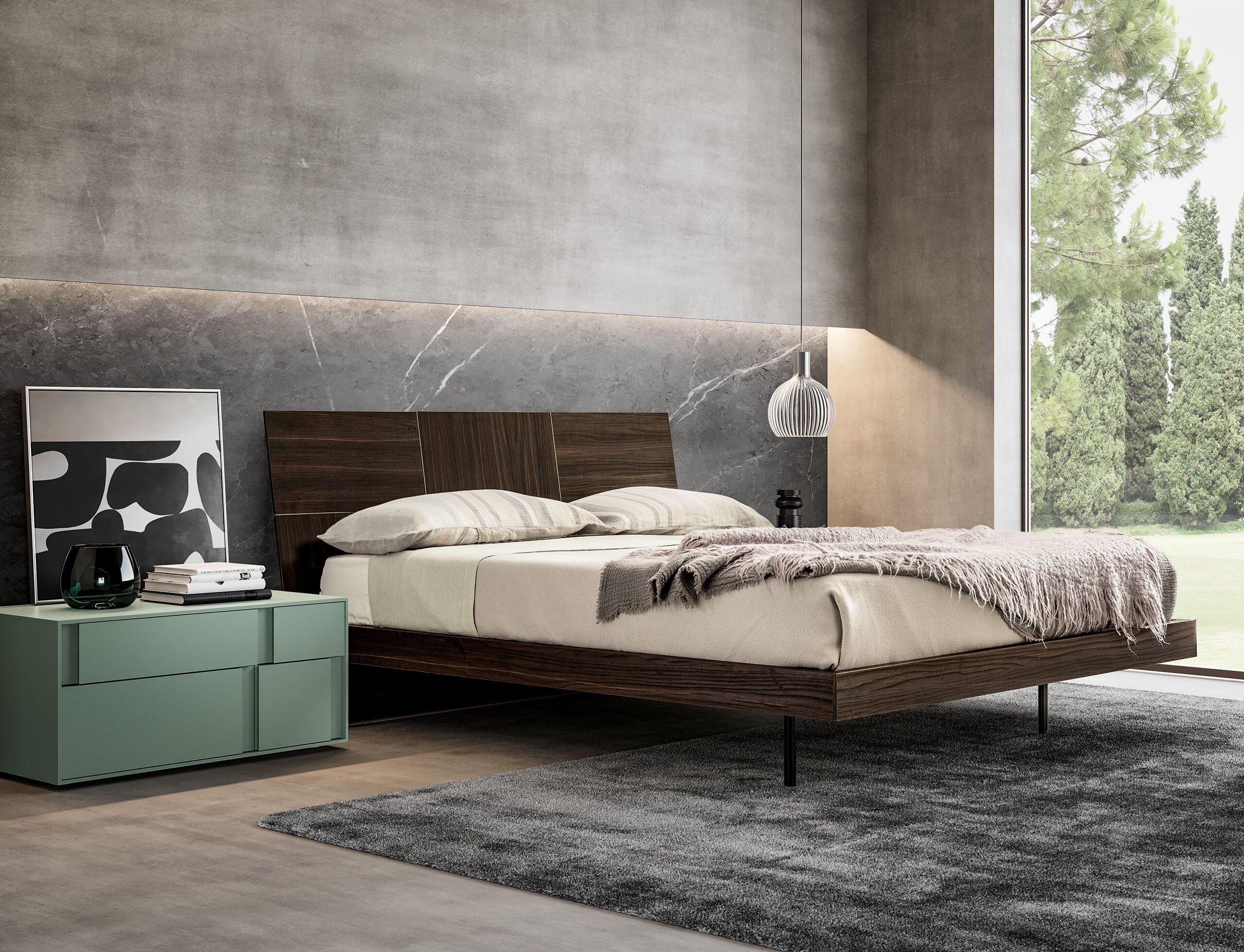 Деревянная двуспальная кровать Adok SIRIO ARCH-00149004 - Вид №1