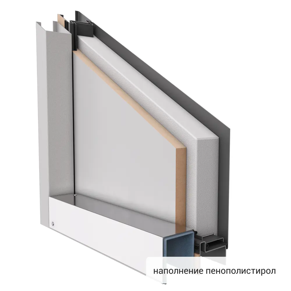 Дверь входная металлическая Термо С-2 эмаль Стелла 950 мм правая цвет белый TOREX STLM-2186190 - Вид №14