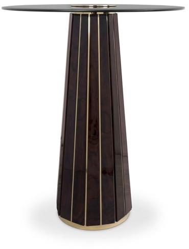 LUXXU Круглый стеклянный высокий журнальный столик Darian sun-id-1462436 - Вид №1