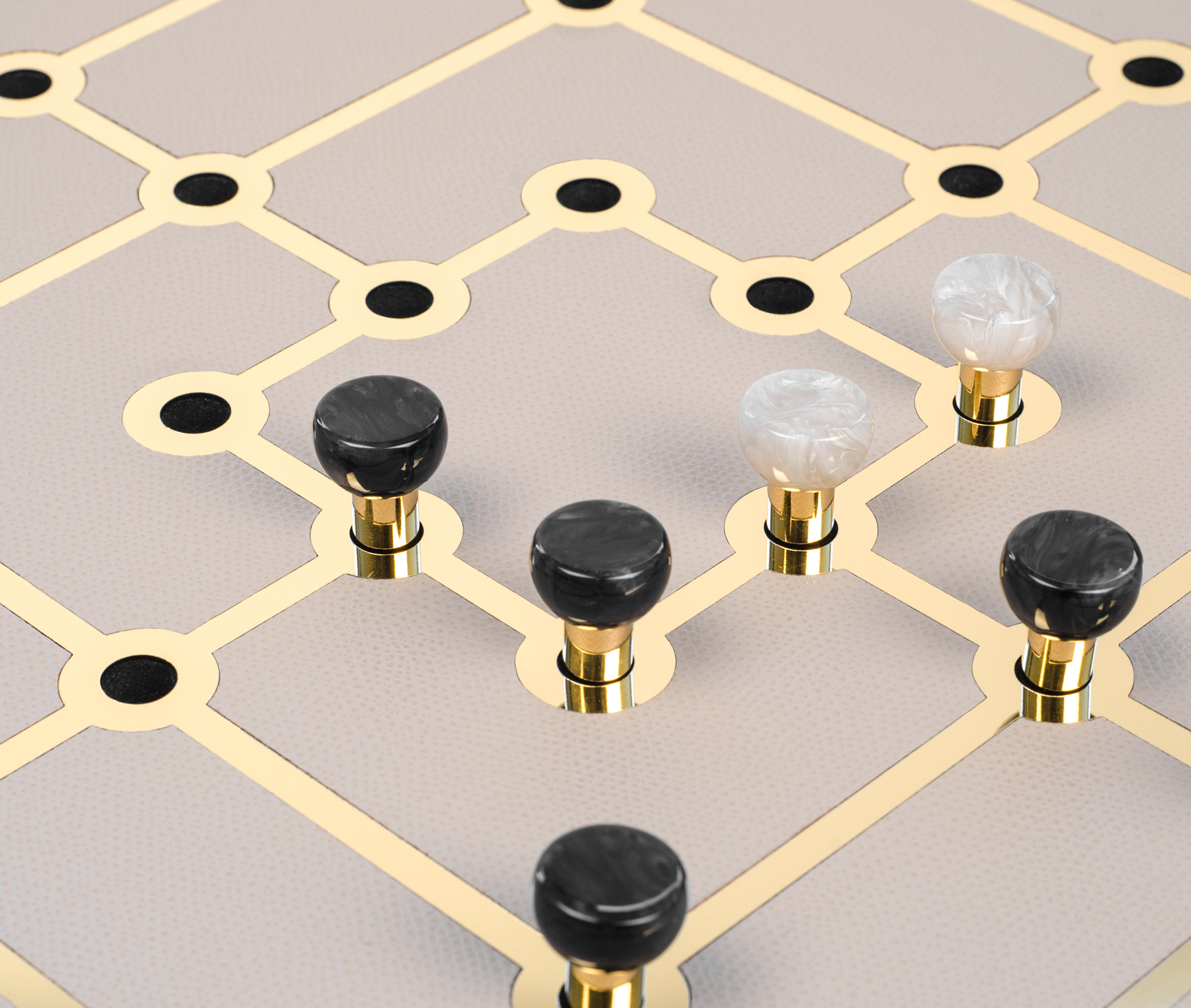 Набор игр «Мельница» - 39X39XH2,5 см / зернистая кожа_nocciola Pinetti 00.1020.029.008 - Вид №4