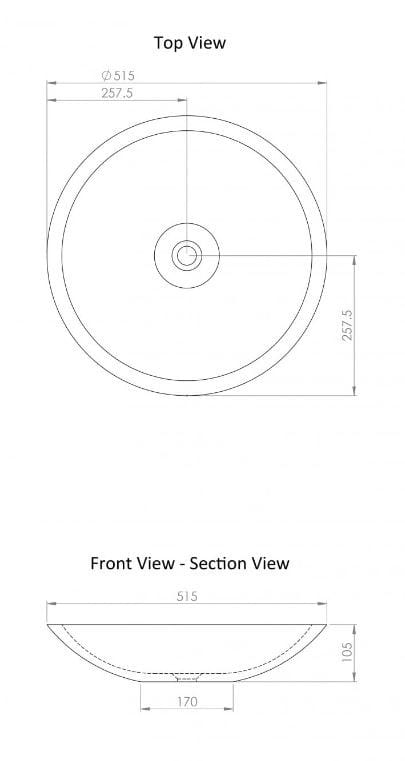 Круглый умывальник из смолы LUSSO Notion ARCH-00028696 - Вид №4