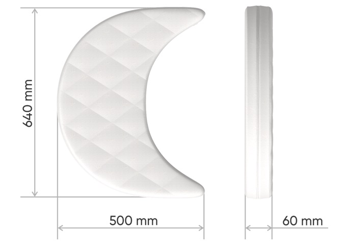 Матрас-дополнитель 165 см Bed, 6 см ELLIPSE ELLIPSE BED 351682 Белый Santreyd  - Вид №1