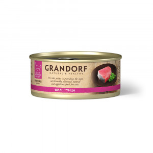 ПР0048724 Корм для кошек Филе тунца конс. 70г GRANDORF