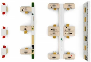 Bralco Рабочее место из меламина со встроенной полкой с системой управления кабелями Glider