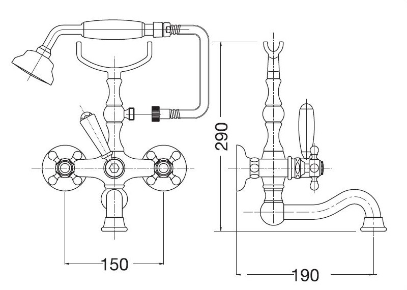 Смеситель MIGLIORE Arcadia ML.ARC-8302.СR для ванны/душа - хром ML.ARC-8302.CR - Вид №3