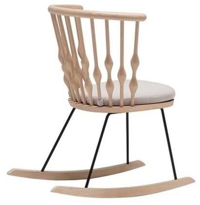 Andreu World Кресло-качалка из бука с подлокотниками Nub So1454 - Вид №2