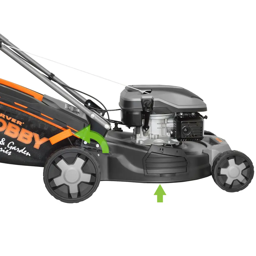 Бензиновая самоходная газонокосилка Carver Hobby 3.9 л.с. с мульчированием 89419390 STLM-1574758 - Вид №9