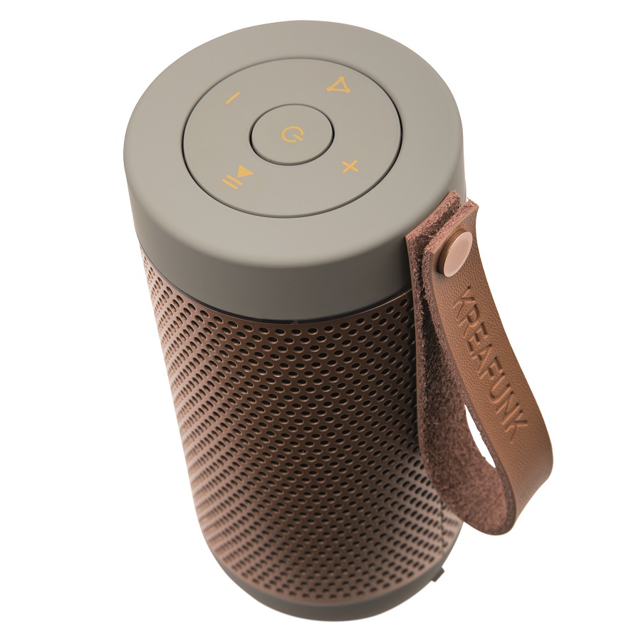 Колонка беспроводная с ремешком aFUNK, серая с бронзой KREAFUNK KFCD04 - Вид №3