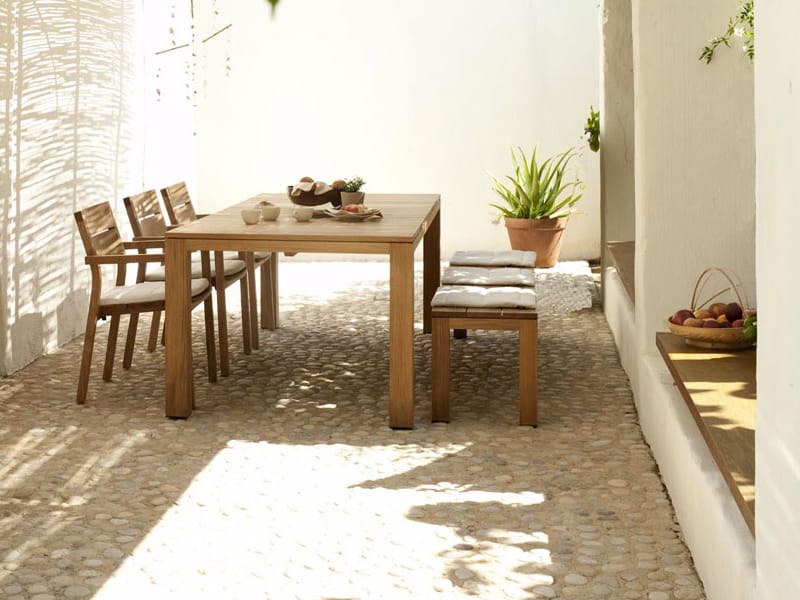 Прямоугольный обеденный стол из тикового дерева TRIBÙ Kos ARCH-00043386 - Вид №2