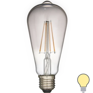 Лампа умная светодиодная Osram Smart Plus E27 220-240 В 6 Вт эдисон тонированная 540 лм, теплый белый свет