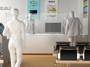 Стеклянный барьер для стенда