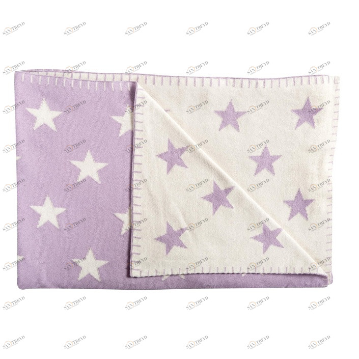 Плед детский хлопковый 95х120 см лиловый Big Star SCHARDT  00-3880138 Фиолетовый Santreyd 