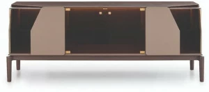 Turri Комод из дерева и стекла с распашными дверцами со встроенной подсветкой Vine