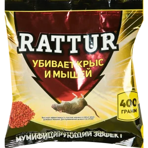 89209722 Средство от крыс и мышей Rattur зерно-приманка 400 г STLM-1331875