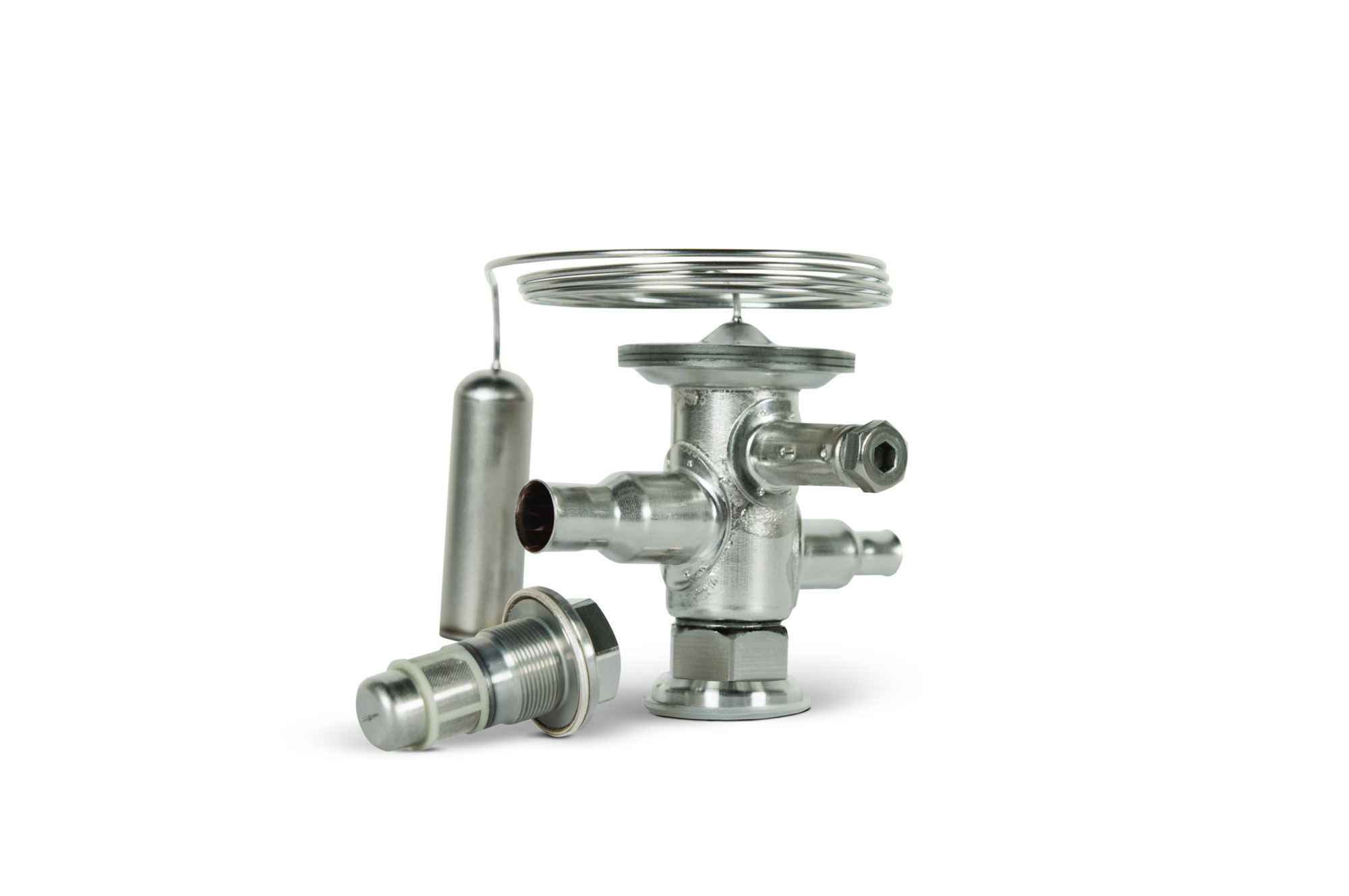 Danfoss TUA/TUAE — Клапаны терморегулирующие со сменными клапанными узлами TUA Корпус клапана с элементом термостат 068U2201 